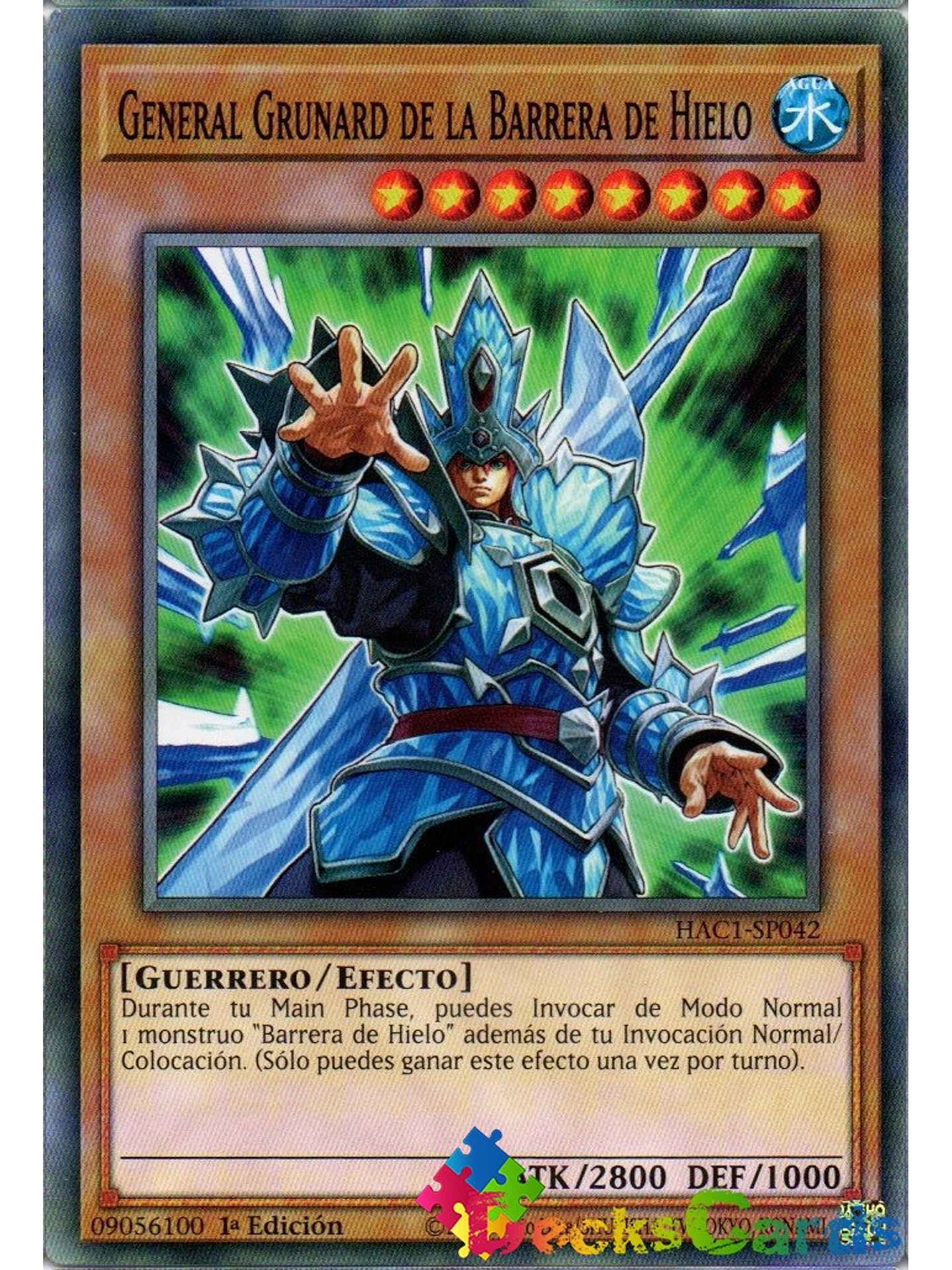 General Grunard of the Ice Barrier - HAC1-EN042 - Duel Terminal Normal Parallel Rare 1st Edition 1