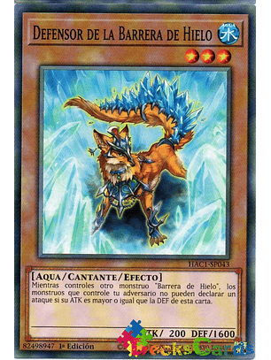 Defender of the Ice Barrier - HAC1-EN043 - Duel Terminal Common Parallel 1st Edition