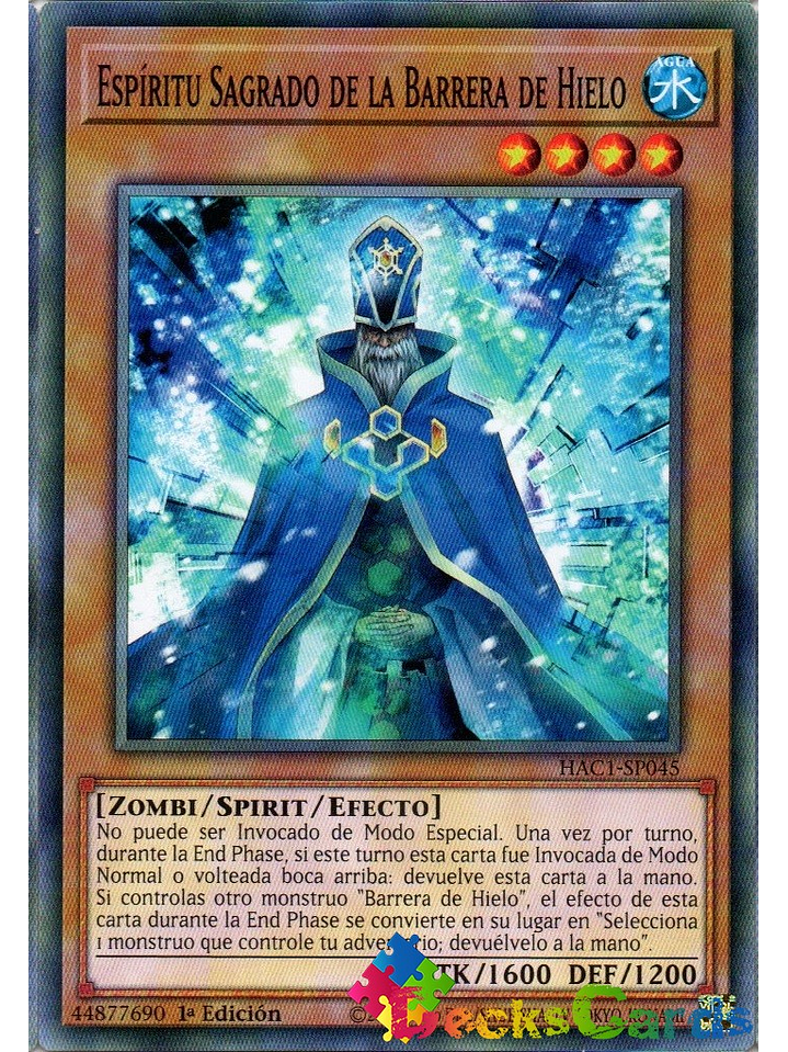 Sacred Spirit of the Ice Barrier - HAC1-EN045 - Duel Terminal Normal Parallel Rare 1st Edition 1
