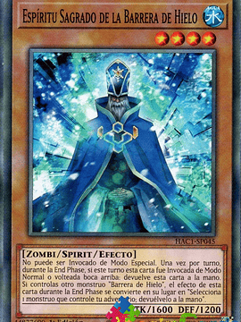 Sacred Spirit of the Ice Barrier - HAC1-EN045 - Duel Terminal Normal Parallel Rare 1st Edition