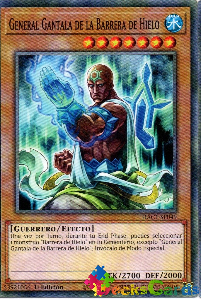 General Gantala of the Ice Barrier - HAC1-EN049 - Duel Terminal Normal Parallel Rare 1st Edition
