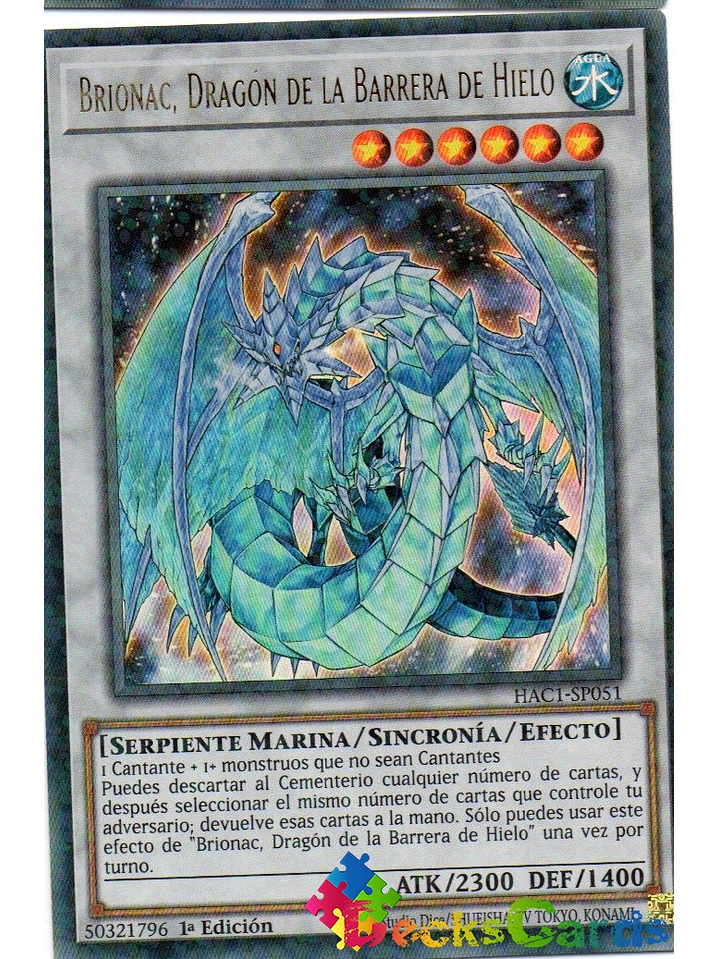 Brionac, Dragon of the Ice Barrier - HAC1-EN051 - Duel Terminal Ultra Parallel Rare 1st Edition 1