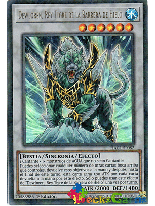 Dewloren, Tiger King of the Ice Barrier - HAC1-EN052 - Duel Terminal Ultra Parallel Rare 1st Edition