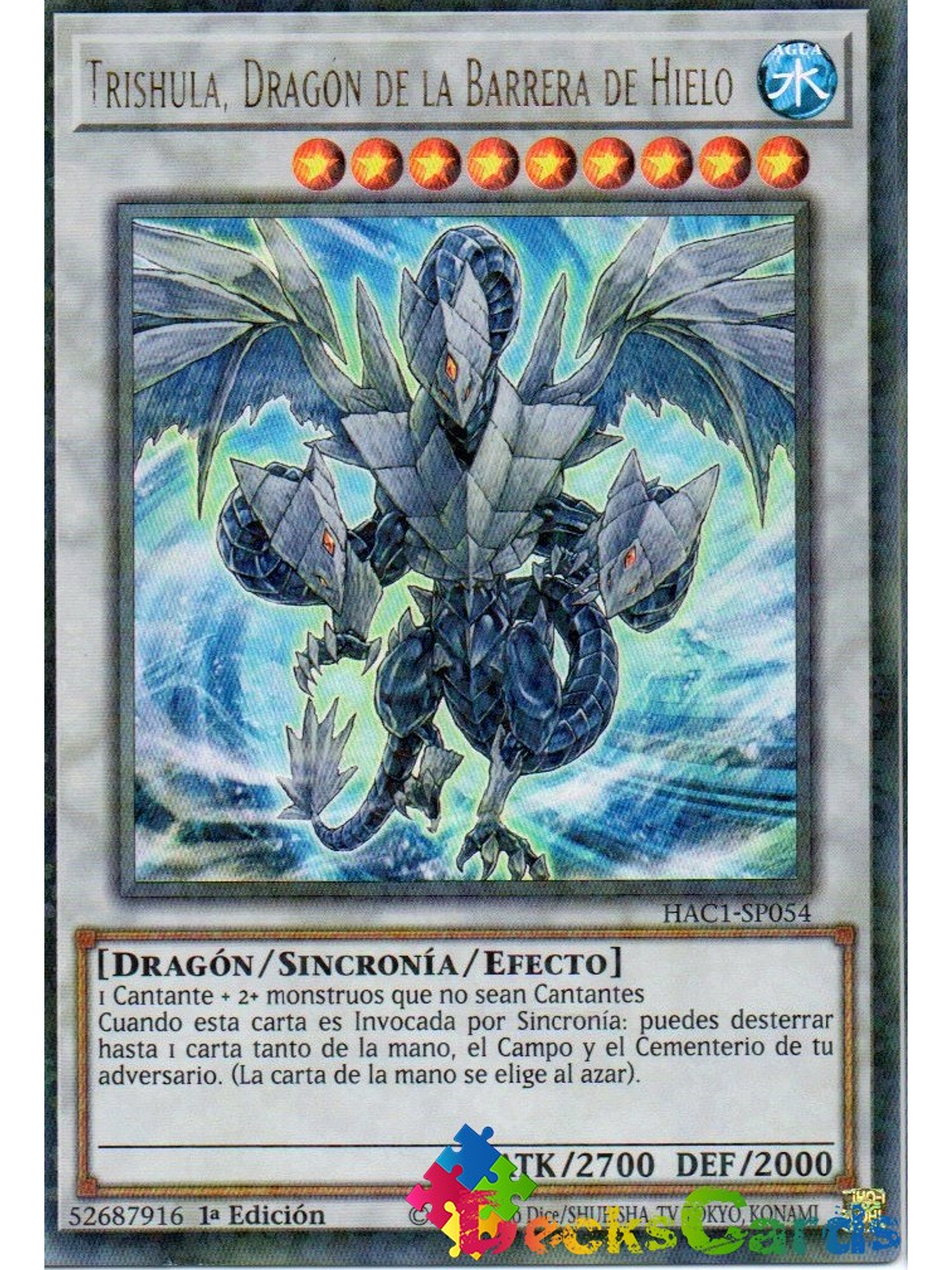 Trishula, Dragon of the Ice Barrier - HAC1-EN054 - Duel Terminal Ultra Parallel Rare 1st Edition 1