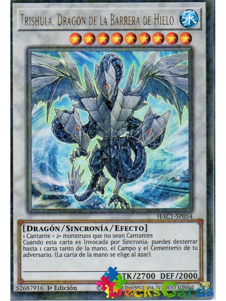 Trishula, Dragon of the Ice Barrier - HAC1-EN054 - Duel Terminal Ultra Parallel Rare 1st Edition 1