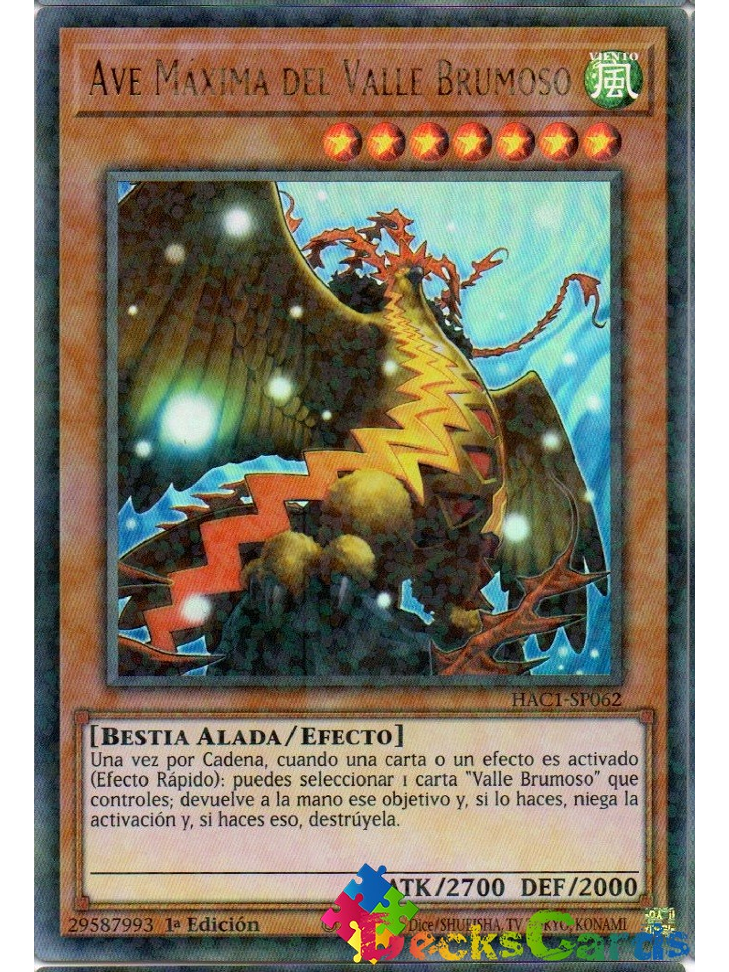 Mist Valley Apex Avian - HAC1-EN062 - Duel Terminal Ultra Parallel Rare 1st Edition 1