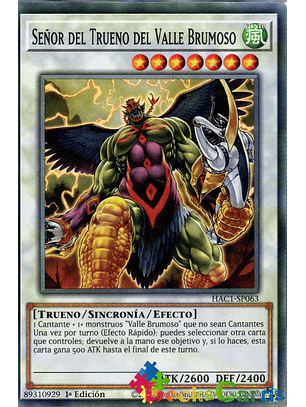 Mist Valley Thunder Lord - HAC1-EN063 - Duel Terminal Common Parallel 1st Edition