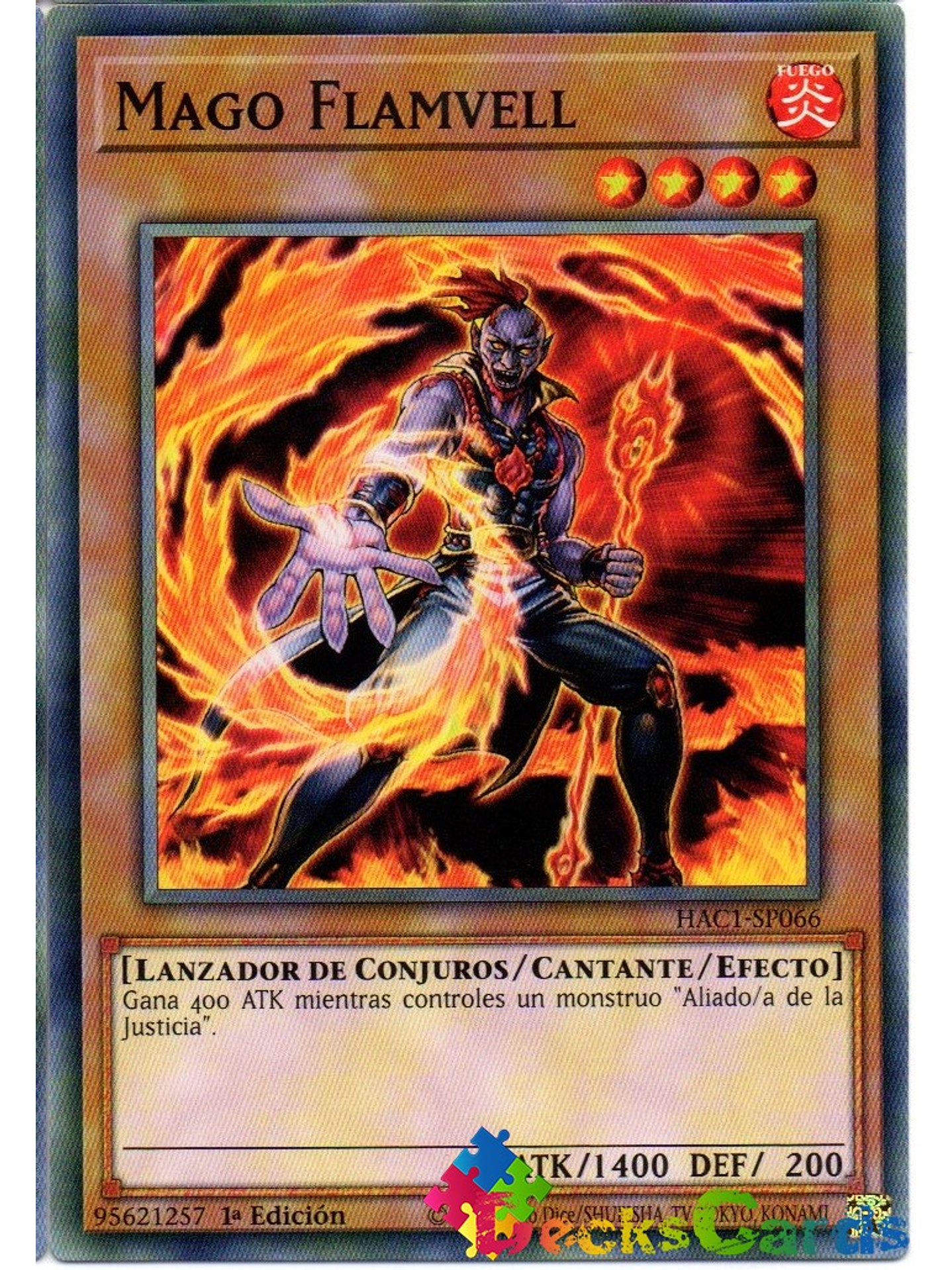 Flamvell Magician - HAC1-EN066 - Duel Terminal Common Parallel 1st Edition 1