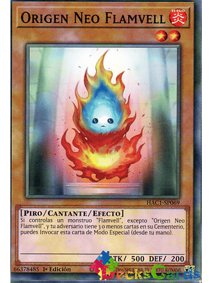 Neo Flamvell Origin - HAC1-EN069 - Common 1st Edition