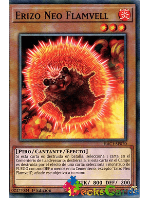 Neo Flamvell Hedgehog - HAC1-EN070 - Common 1st Edition