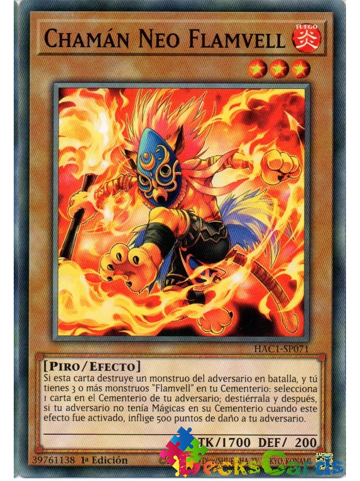 Neo Flamvell Shaman - HAC1-EN071 - Duel Terminal Normal Parallel Rare 1st Edition 1