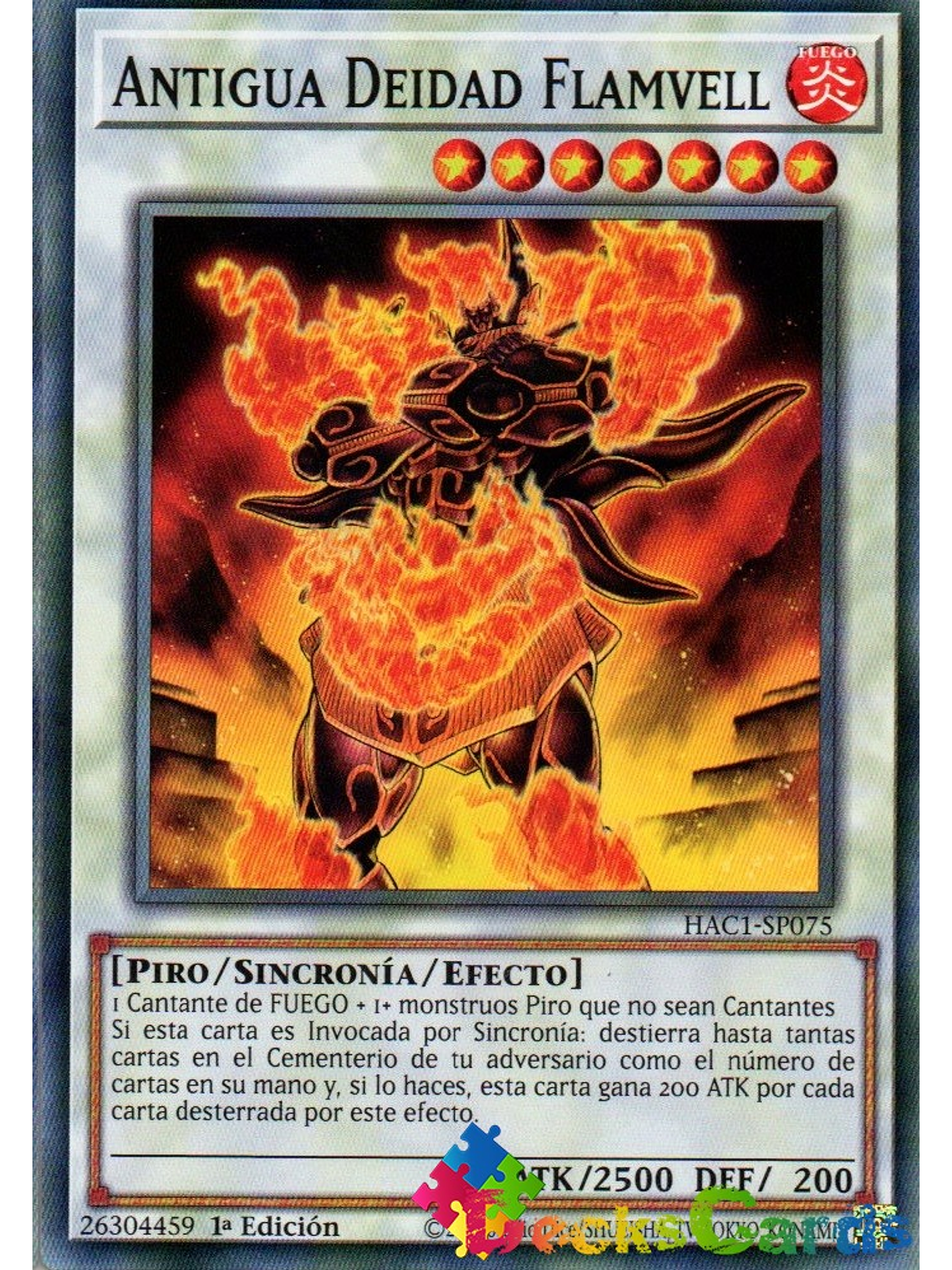 Ancient Flamvell Deity - HAC1-EN075 - Duel Terminal Normal Parallel Rare 1st Edition 1