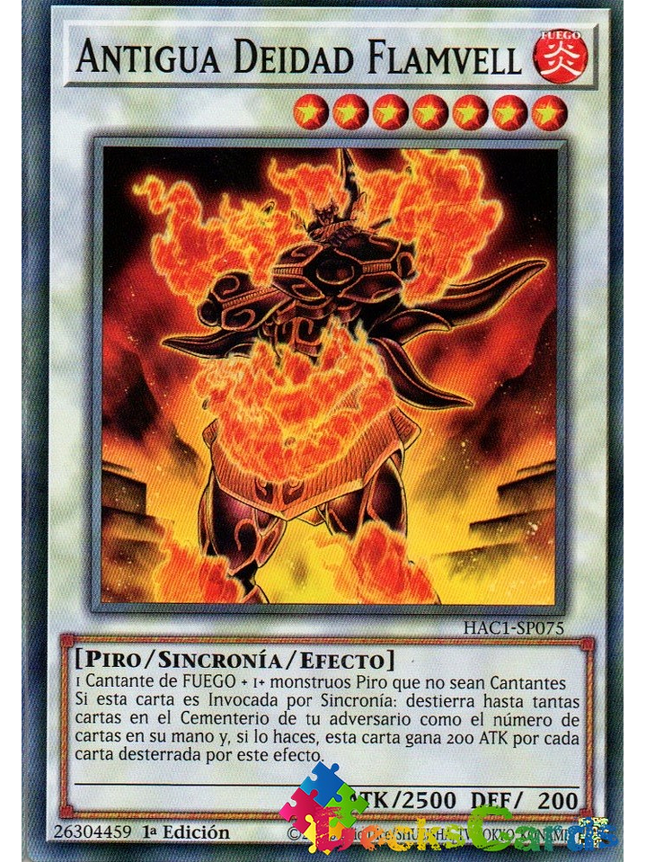 Ancient Flamvell Deity - HAC1-EN075 - Duel Terminal Normal Parallel Rare 1st Edition 1