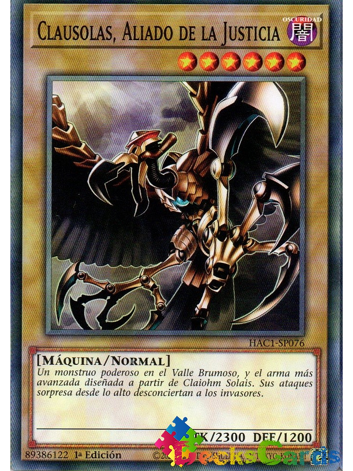 Ally of Justice Clausolas - HAC1-EN076 - Duel Terminal Common Parallel 1st Edition 1