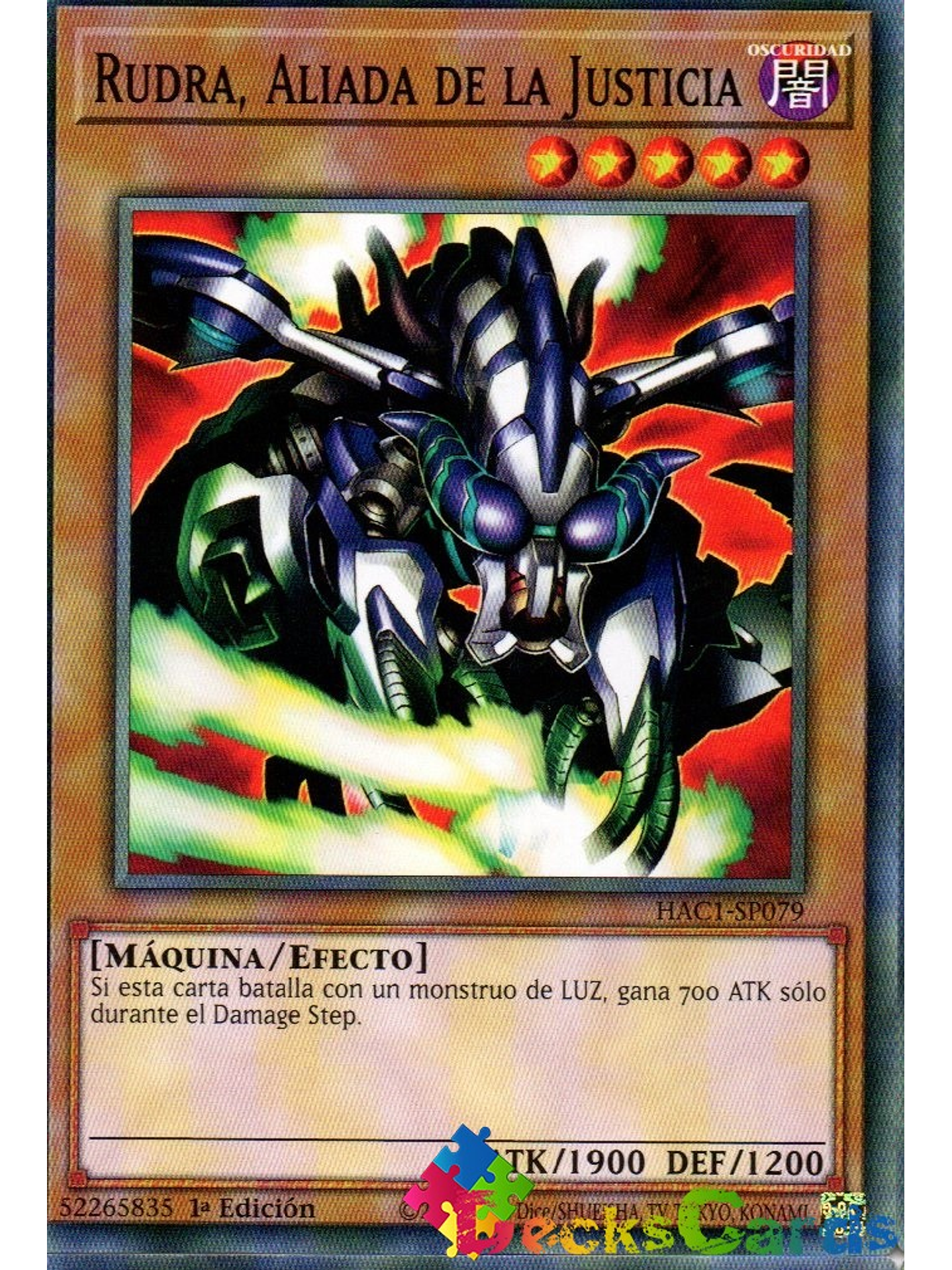 Ally of Justice Rudra - HAC1-EN079 - Duel Terminal Common Parallel 1st Edition 1