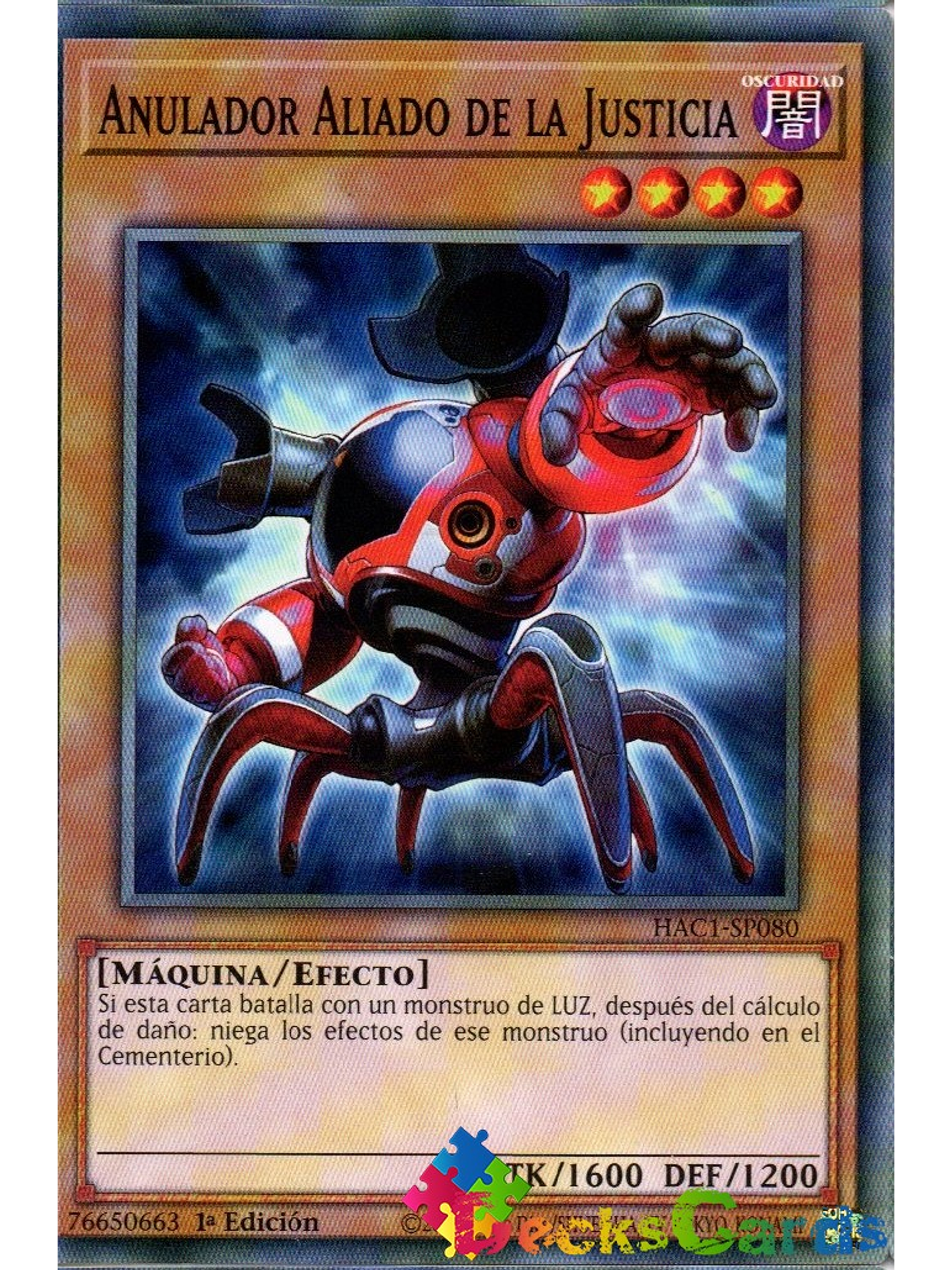 Ally of Justice Nullfier - HAC1-EN080 - Common 1st Edition 1