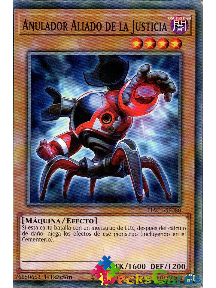 Ally of Justice Nullfier - HAC1-EN080 - Common 1st Edition 1