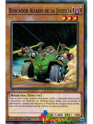 Ally of Justice Searcher - HAC1-EN081 - Duel Terminal Common Parallel 1st Edition