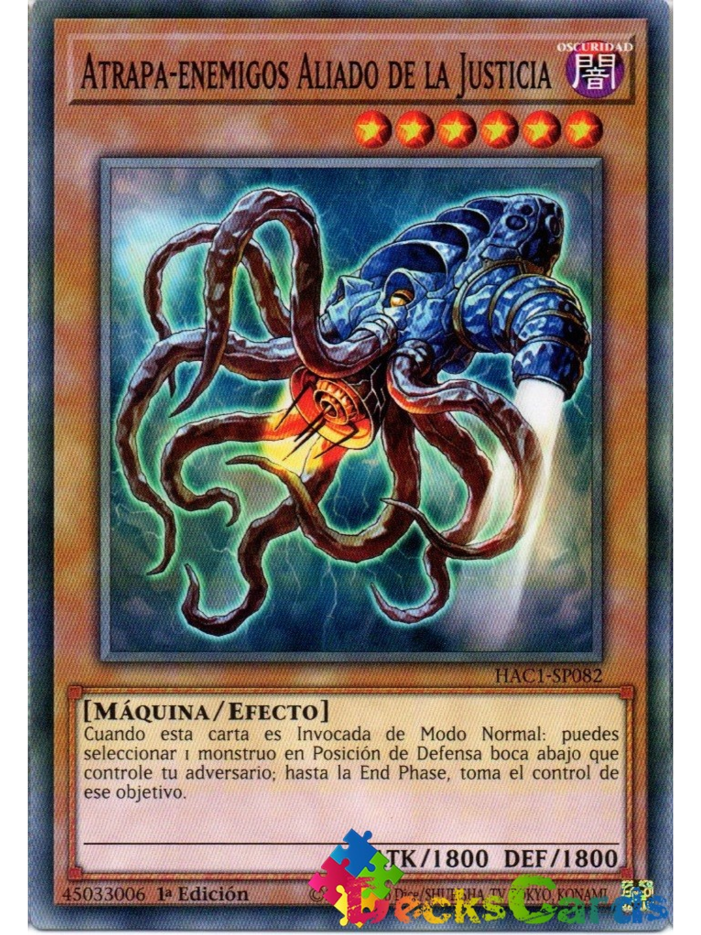 Ally of Justice Enemy Catcher - HAC1-EN082 - Duel Terminal Normal Parallel Rare 1st Edition 1