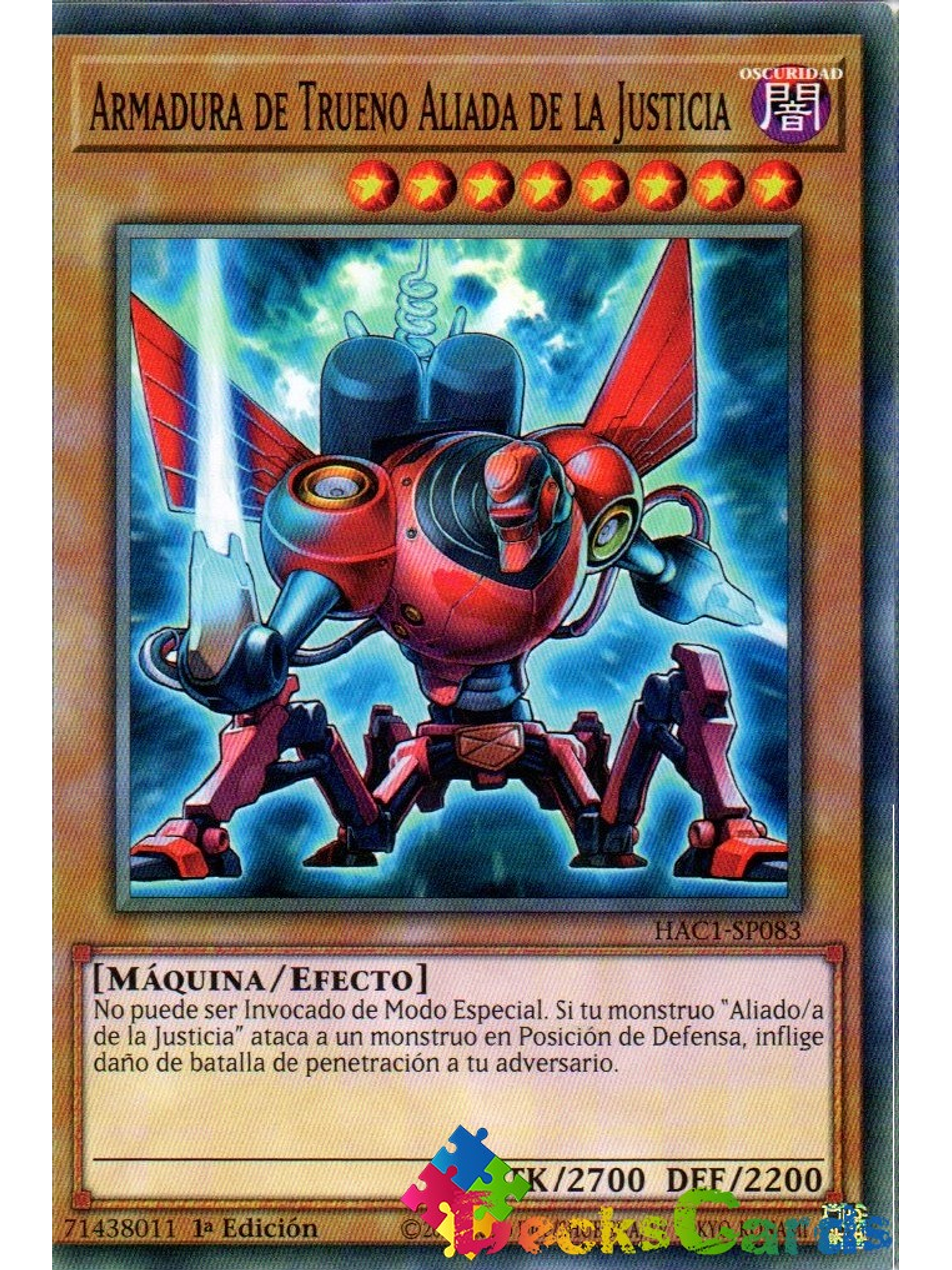 Ally of Justice Thunder Armor - HAC1-EN083 - Common 1st Edition 1