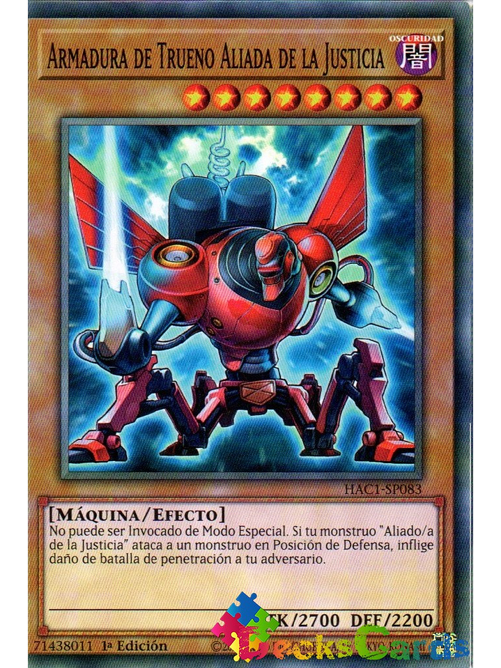 Ally of Justice Thunder Armor - HAC1-EN083 - Duel Terminal Common Parallel 1st Edition 1