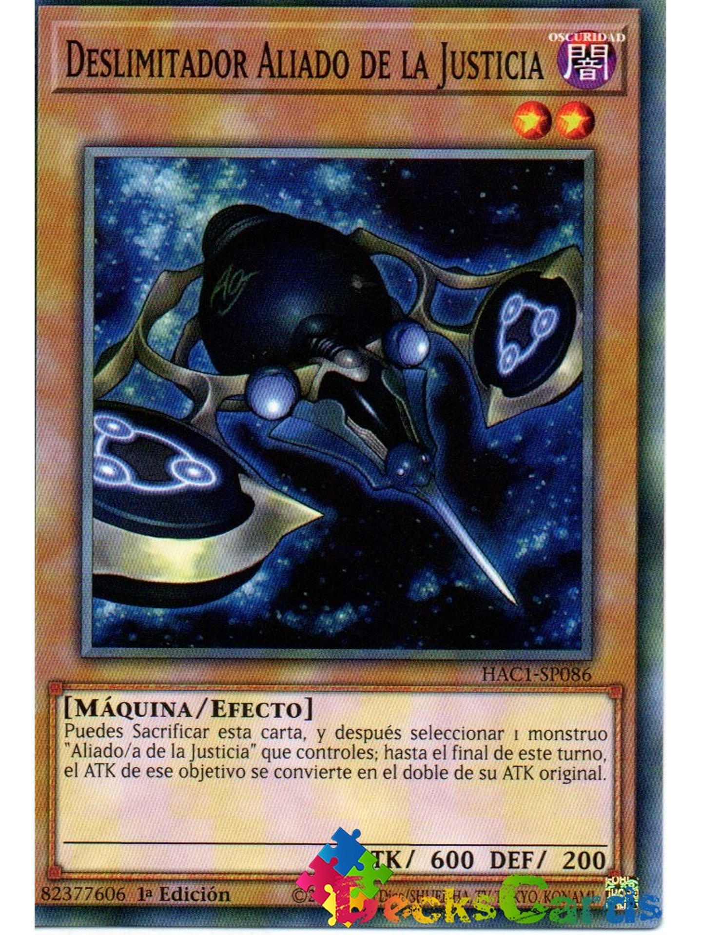 Ally of Justice Unlimiter - HAC1-EN086 - Duel Terminal Normal Parallel Rare 1st Edition 1