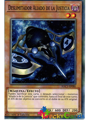 Ally of Justice Unlimiter - HAC1-EN086 - Duel Terminal Normal Parallel Rare 1st Edition