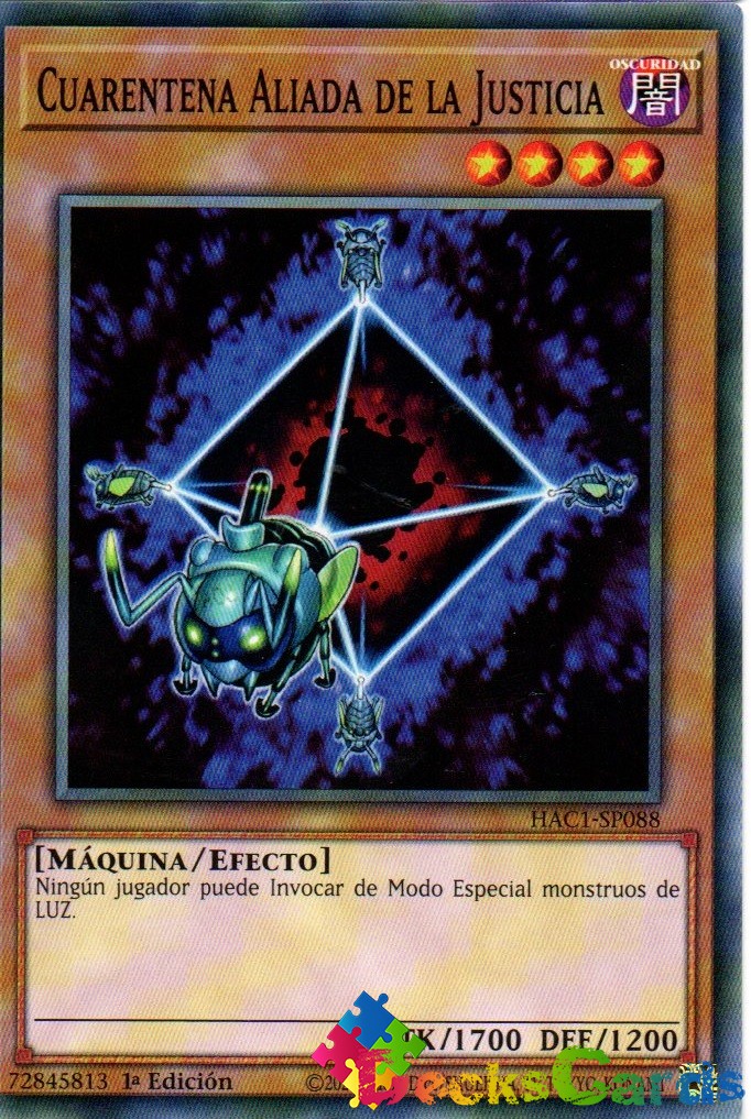 Ally of Justice Quarantine - HAC1-EN088 - Duel Terminal Common Parallel 1st Edition