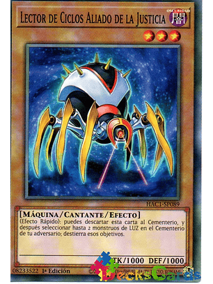 Ally of Justice Cycle Reader - HAC1-EN089 - Duel Terminal Common Parallel 1st Edition