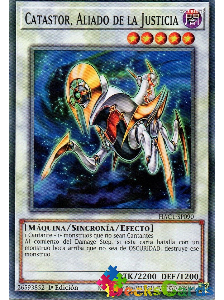 Ally of Justice Catastor - HAC1-EN090 - Duel Terminal Normal Parallel Rare 1st Edition 1