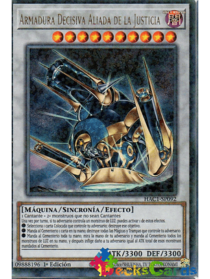 Ally of Justice Decisive Armor - HAC1-EN092 - Duel Terminal Ultra Parallel Rare 1st Edition