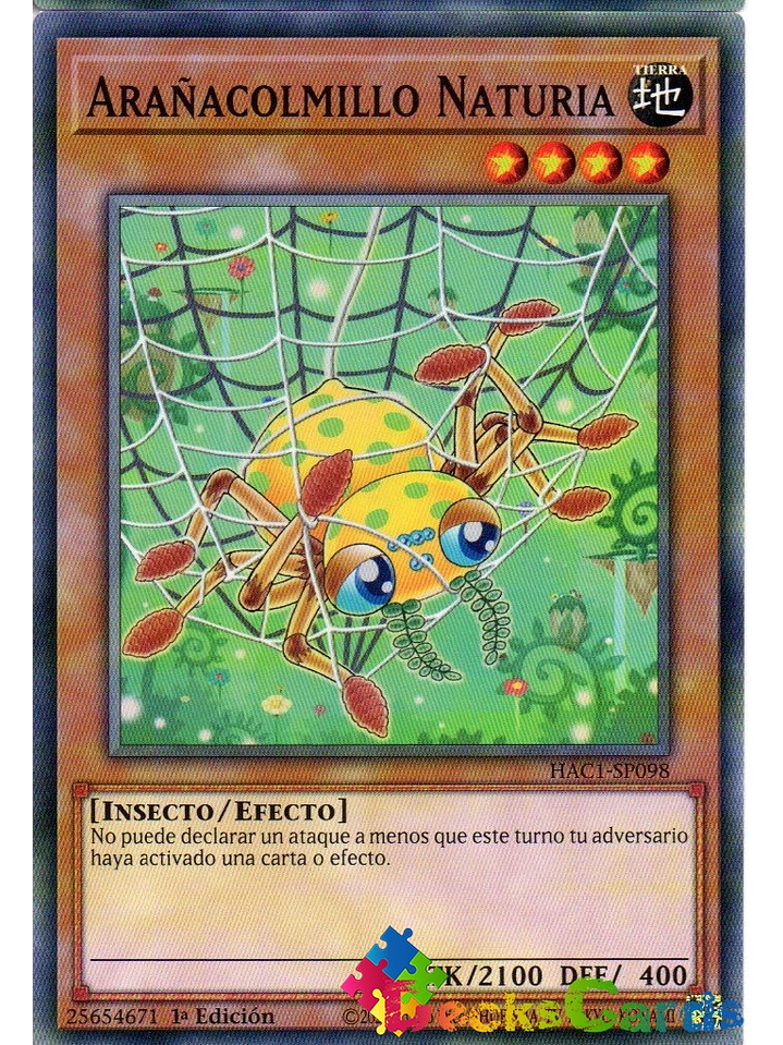 Naturia Spiderfang - HAC1-EN098 - Duel Terminal Normal Parallel Rare 1st Edition 1