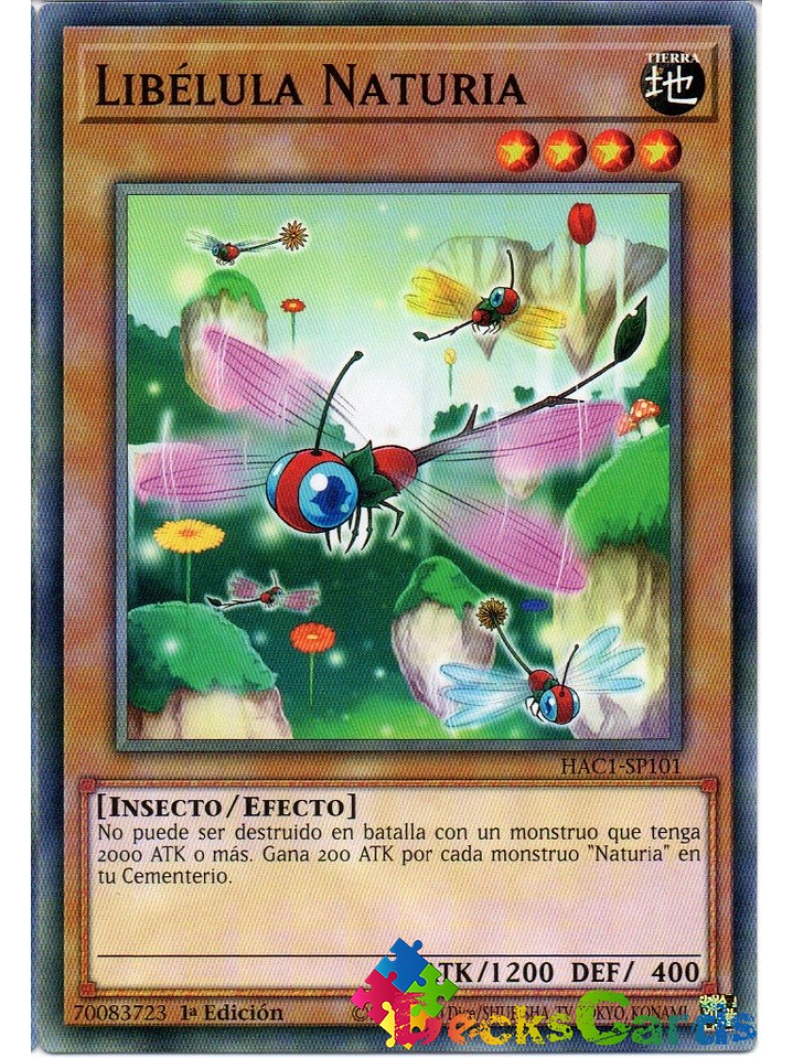 Naturia Dragonfly - HAC1-EN101 - Duel Terminal Normal Parallel Rare 1st Edition 1