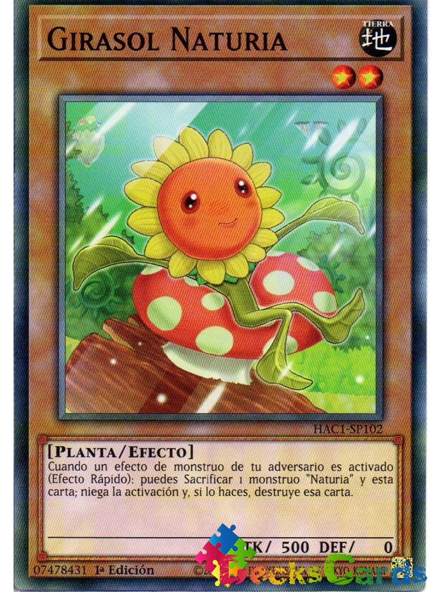 Naturia Sunflower - HAC1-EN102 - Duel Terminal Normal Parallel Rare 1st Edition 1