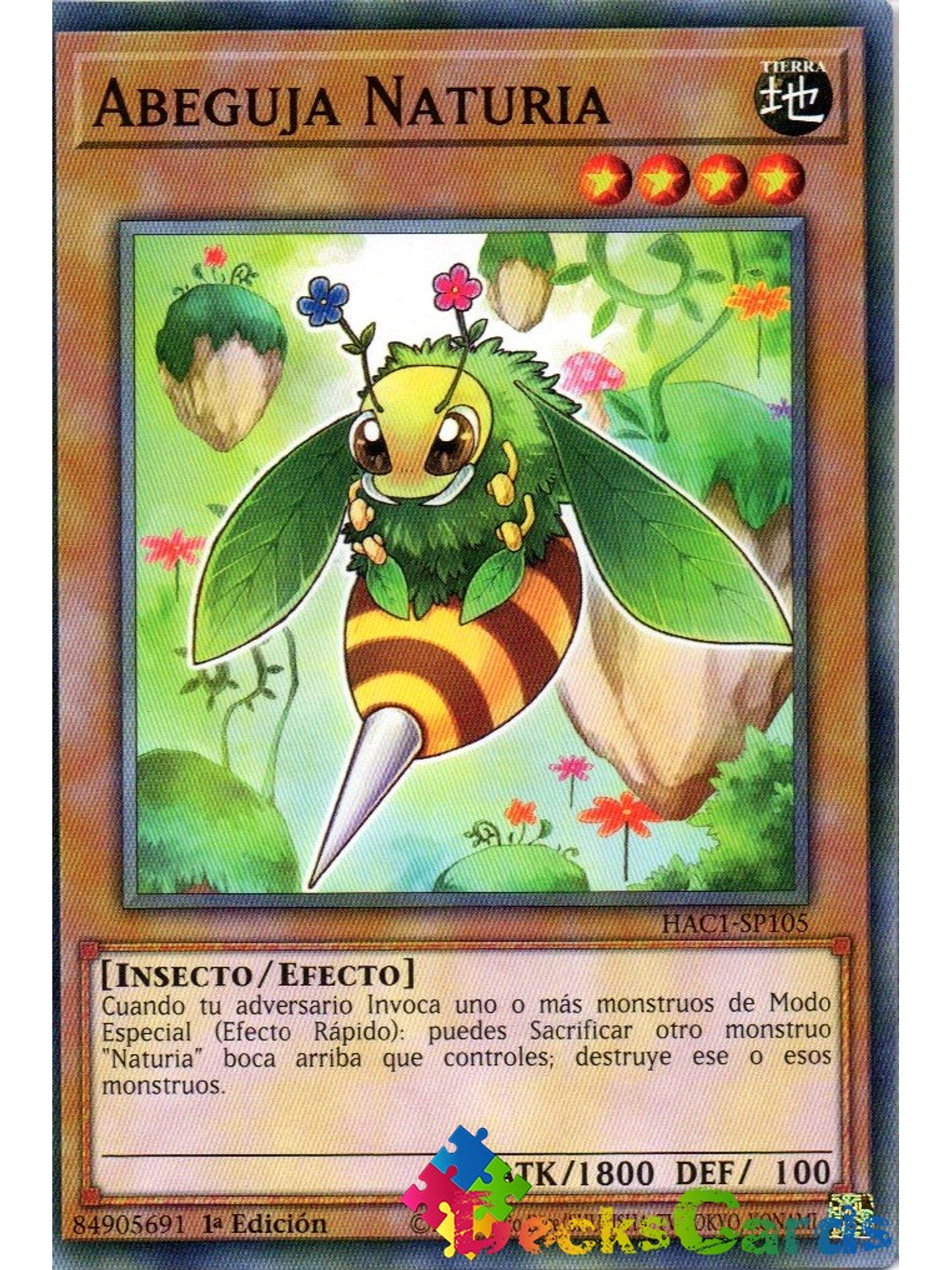 Naturia Horneedle - HAC1-EN105 - Duel Terminal Normal Parallel Rare 1st Edition 1