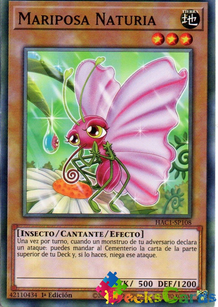 Naturia Butterfly - HAC1-EN108 - Duel Terminal Normal Parallel Rare 1st Edition