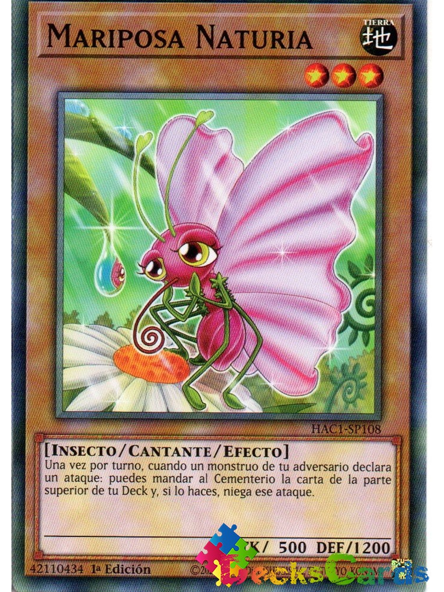 Naturia Butterfly - HAC1-EN108 - Duel Terminal Normal Parallel Rare 1st Edition 1