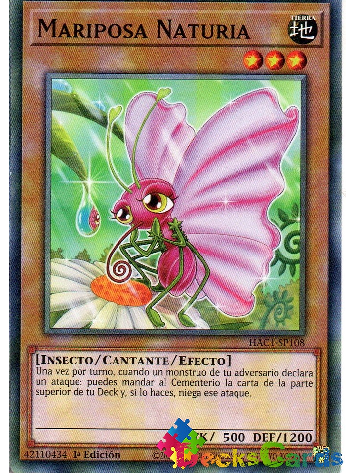 Naturia Butterfly - HAC1-EN108 - Duel Terminal Normal Parallel Rare 1st Edition 1
