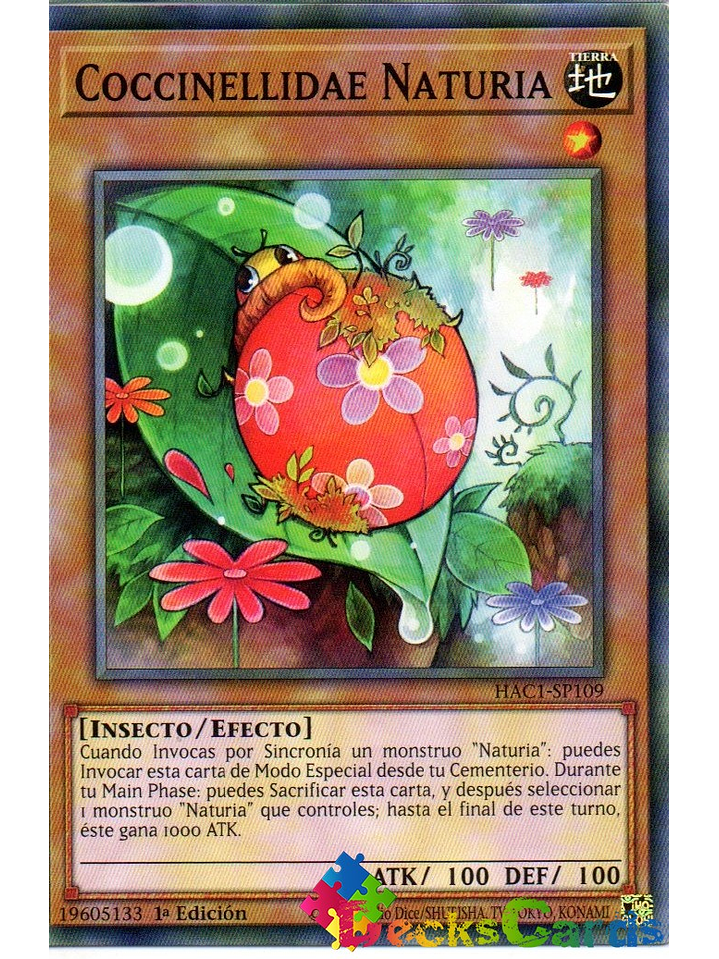 Naturia Ladybug - HAC1-EN109 - Duel Terminal Normal Parallel Rare 1st Edition 1