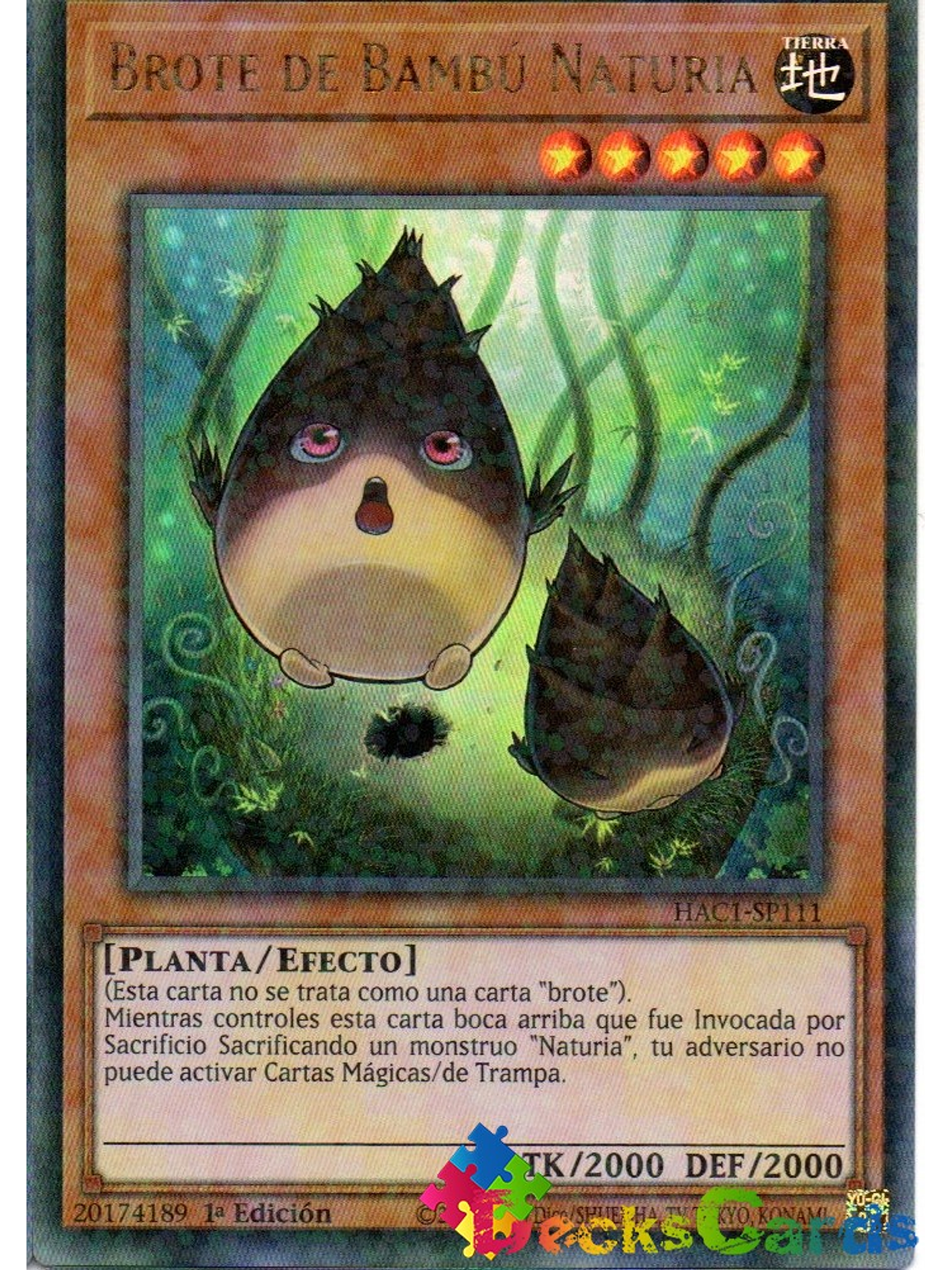 Naturia Bamboo Shoot - HAC1-EN111 - Duel Terminal Ultra Parallel Rare 1st Edition 1