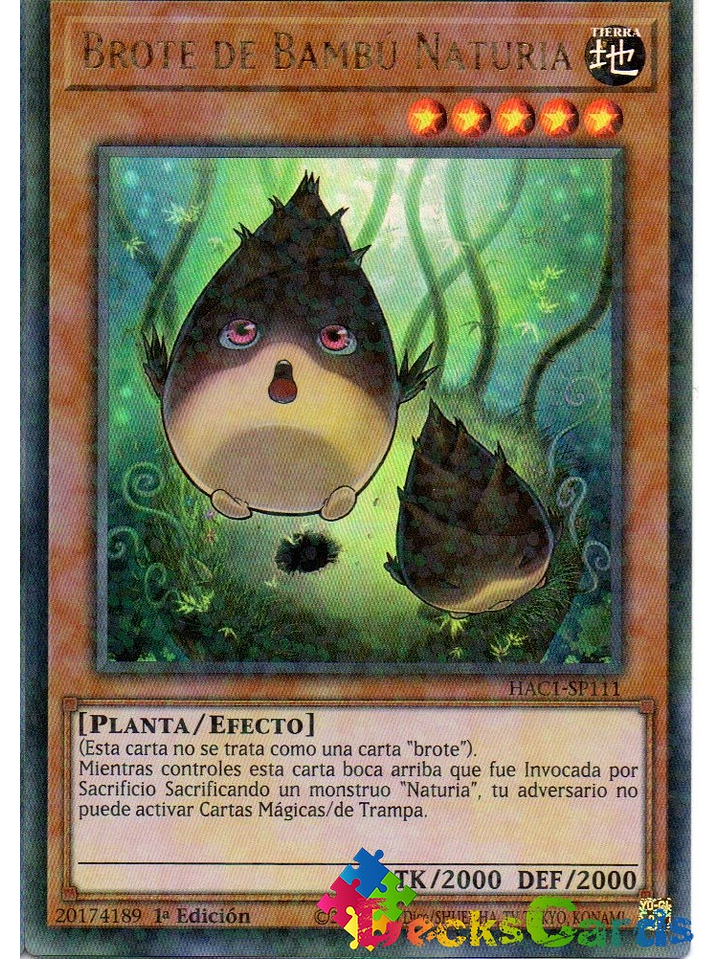 Naturia Bamboo Shoot - HAC1-EN111 - Duel Terminal Ultra Parallel Rare 1st Edition 1