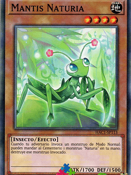 Naturia Mantis - HAC1-EN113 - Common 1st Edition