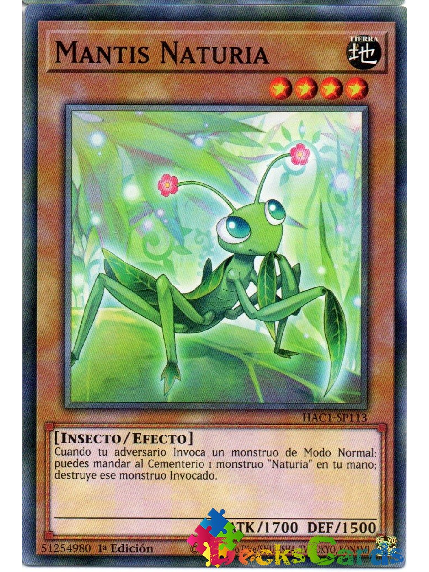 Naturia Mantis - HAC1-EN113 - Duel Terminal Normal Parallel Rare 1st Edition 1