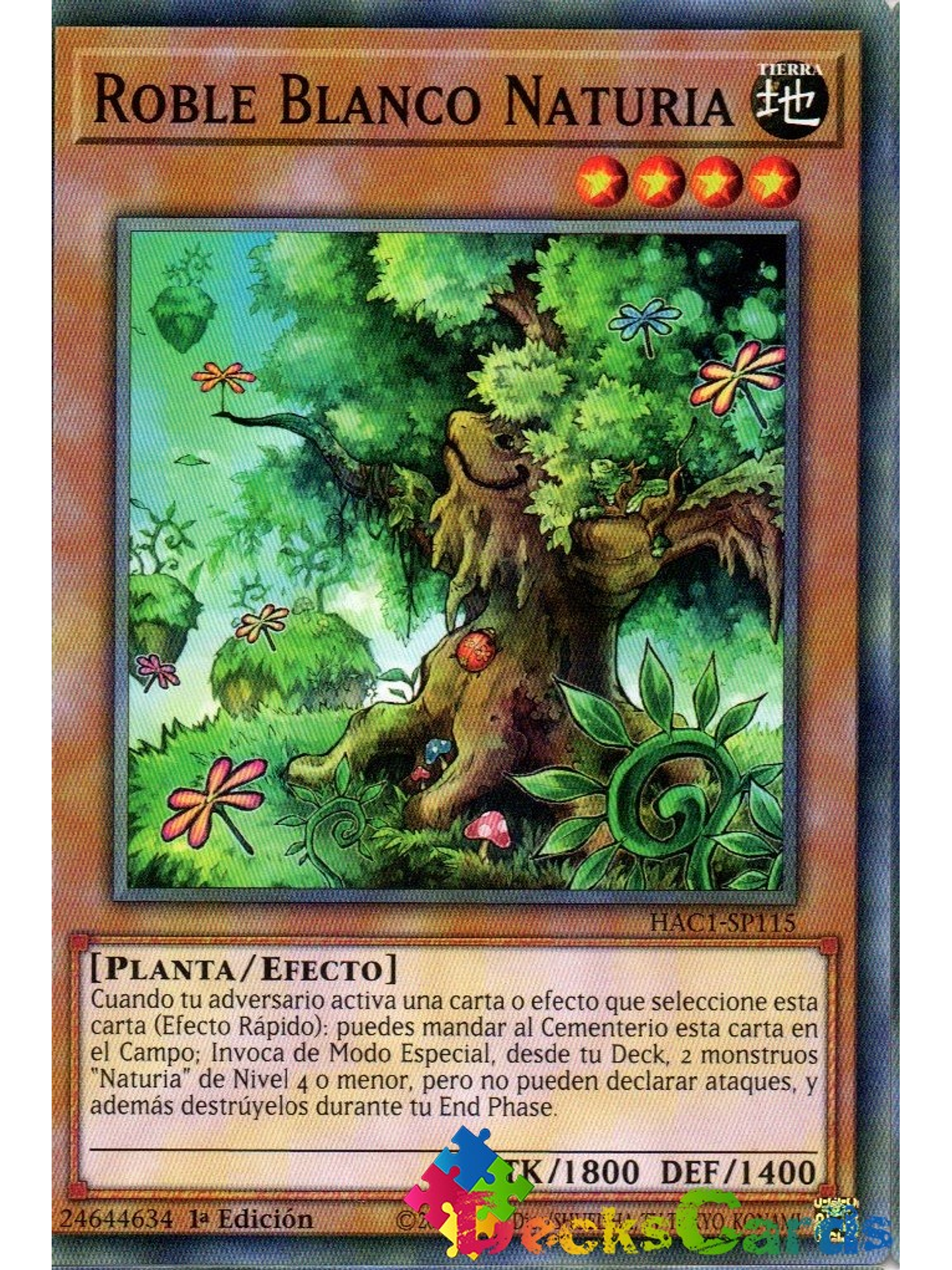 Naturia White Oak - HAC1-EN115 - Duel Terminal Normal Parallel Rare 1st Edition 1