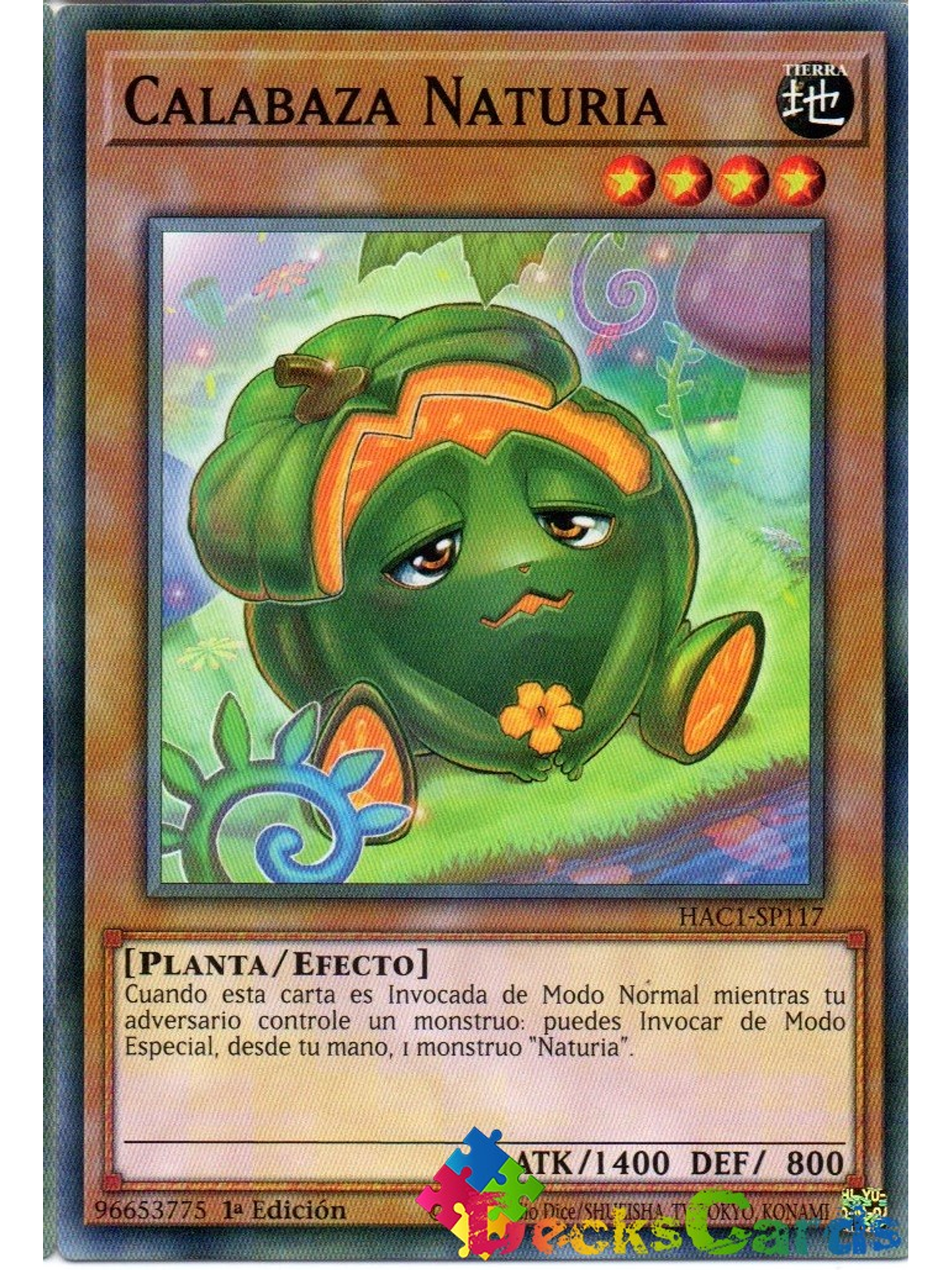 Naturia Pumpkin - HAC1-EN117 - Duel Terminal Normal Parallel Rare 1st Edition 1