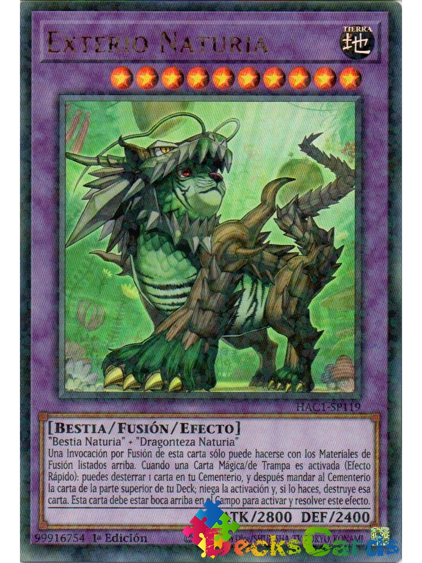 Naturia Exterio - HAC1-EN119 - Duel Terminal Ultra Parallel Rare 1st Edition 1