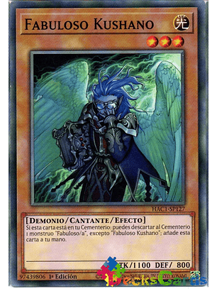 Fabled Kushano - HAC1-EN127 - Duel Terminal Normal Parallel Rare 1st Edition