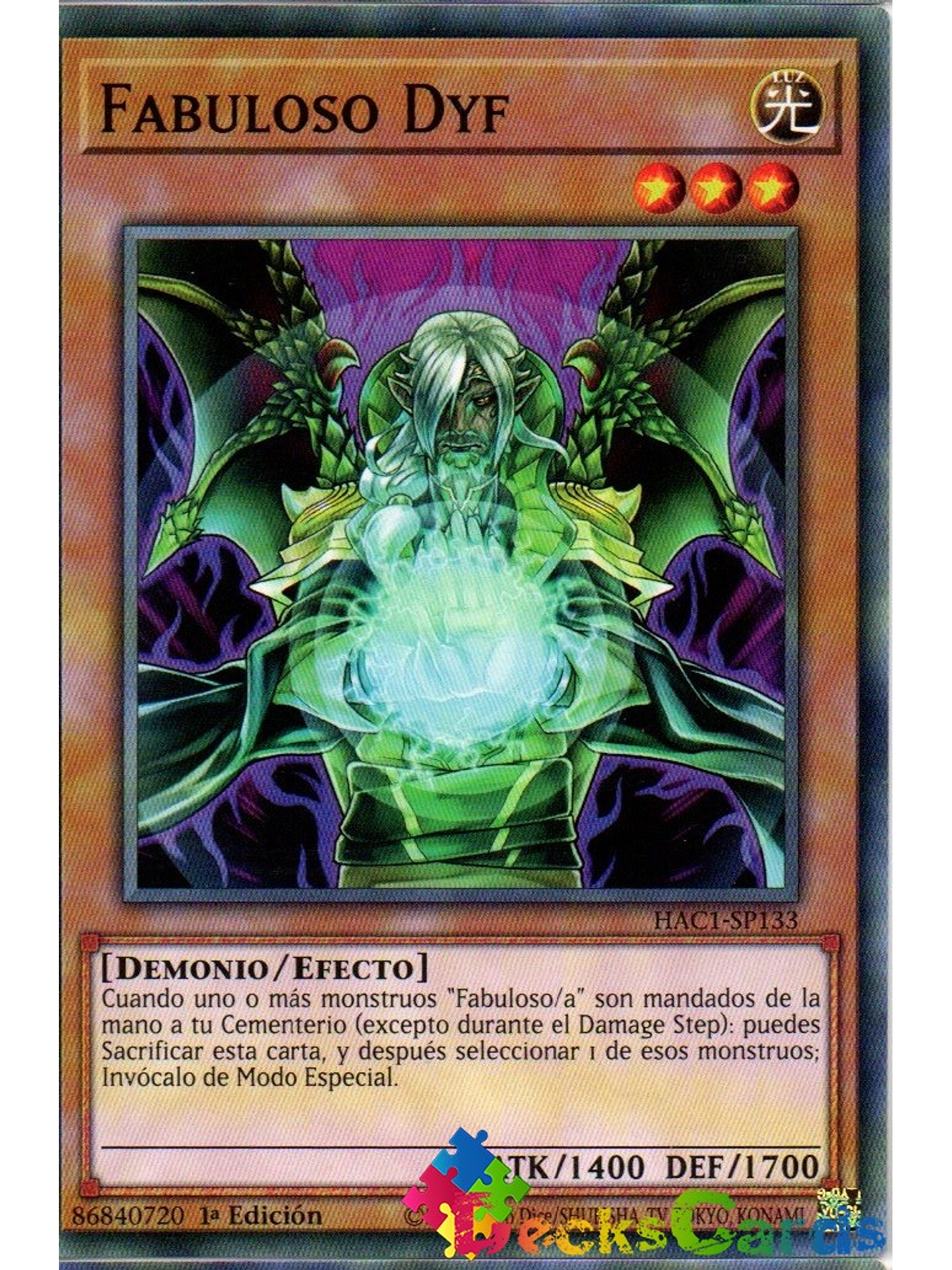 Fabled Dyf - HAC1-EN133 - Duel Terminal Normal Parallel Rare 1st Edition 1
