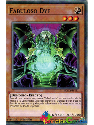 Fabled Dyf - HAC1-EN133 - Duel Terminal Normal Parallel Rare 1st Edition