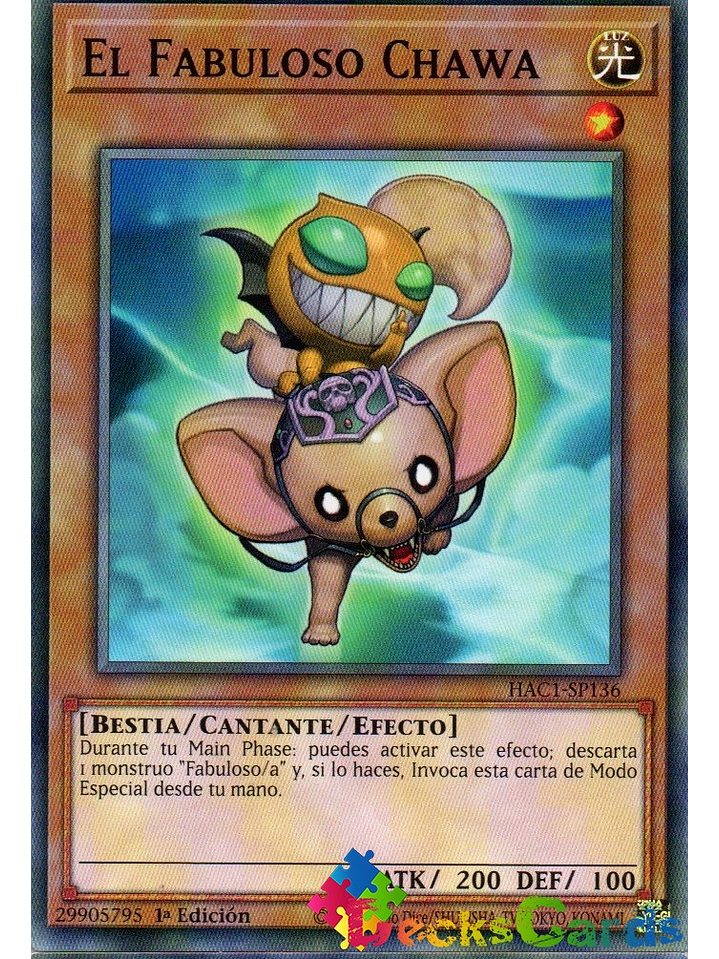 The Fabled Chawa - HAC1-EN136 - Duel Terminal Normal Parallel Rare 1st Edition 1